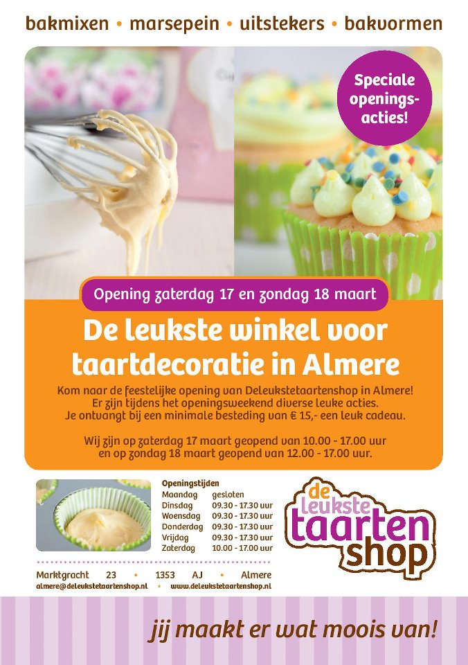 De leukste taartenshop – nu ook in Almere